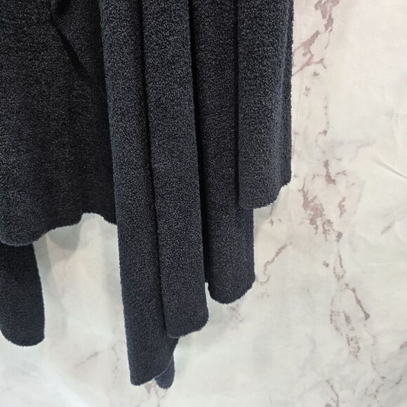 Barefoot Dreams Cardigan Womens L XL Black Bamboo Chic Light Wrap Drape Long - Picture 10 of 13